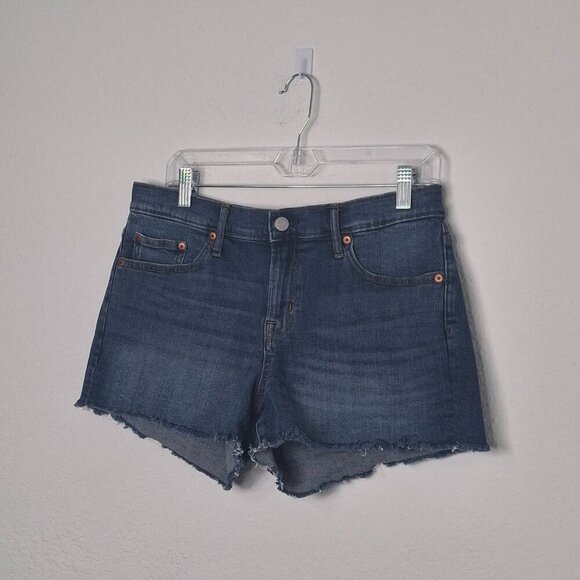 GAP Denim 3" Short Shorts Sz 29 Medium Wash Mid Rise Frayed Western Cowgirl - Picture 2 of 13